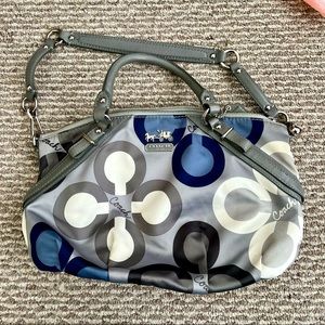 Coach Blue & Grey Handbag Purse